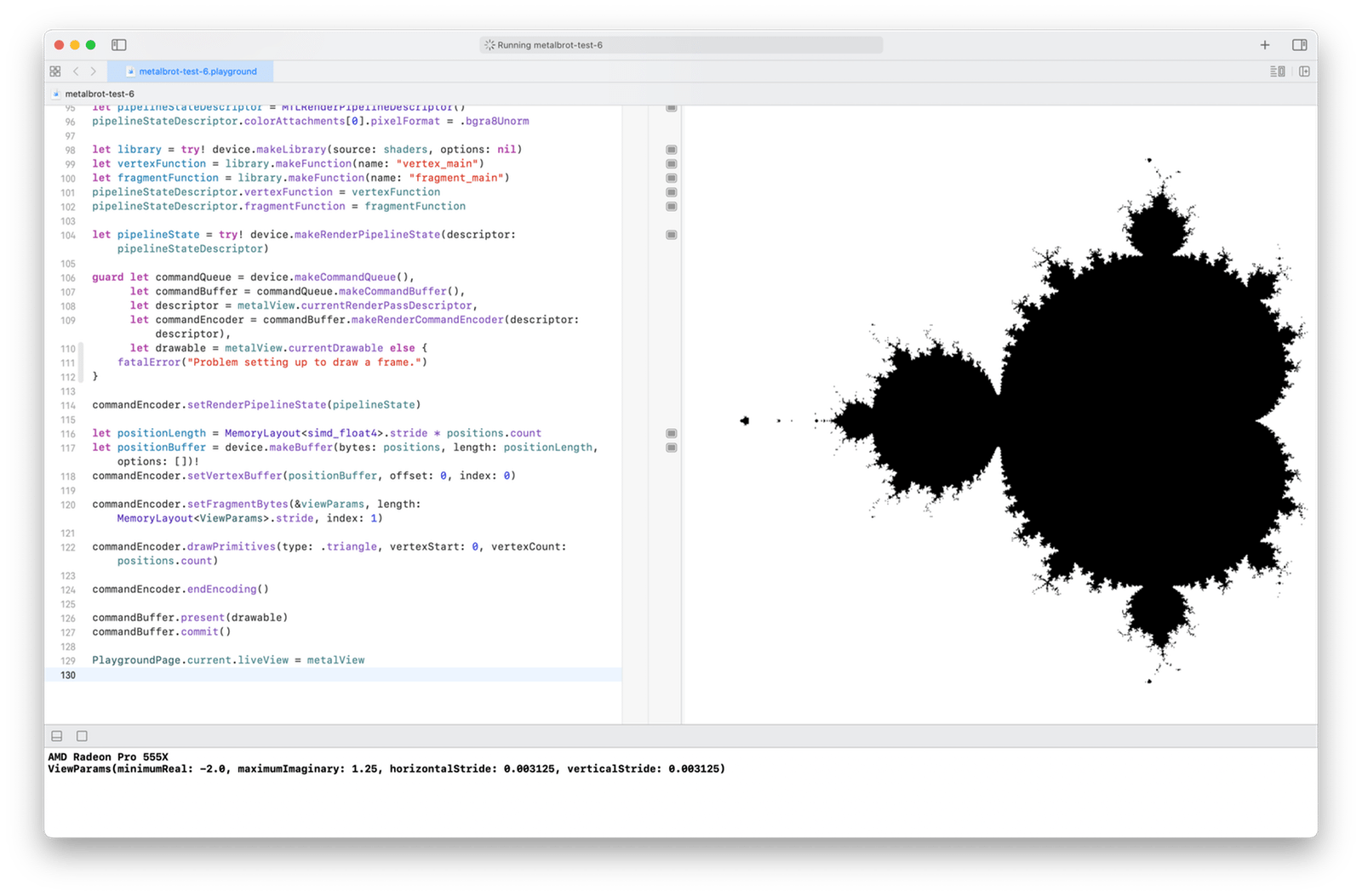 The Mandelbrot set rendered with 800 × 800 pixels, in black and white